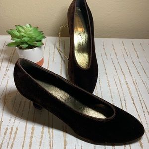 Special Occasions Brown Velvet Shoes